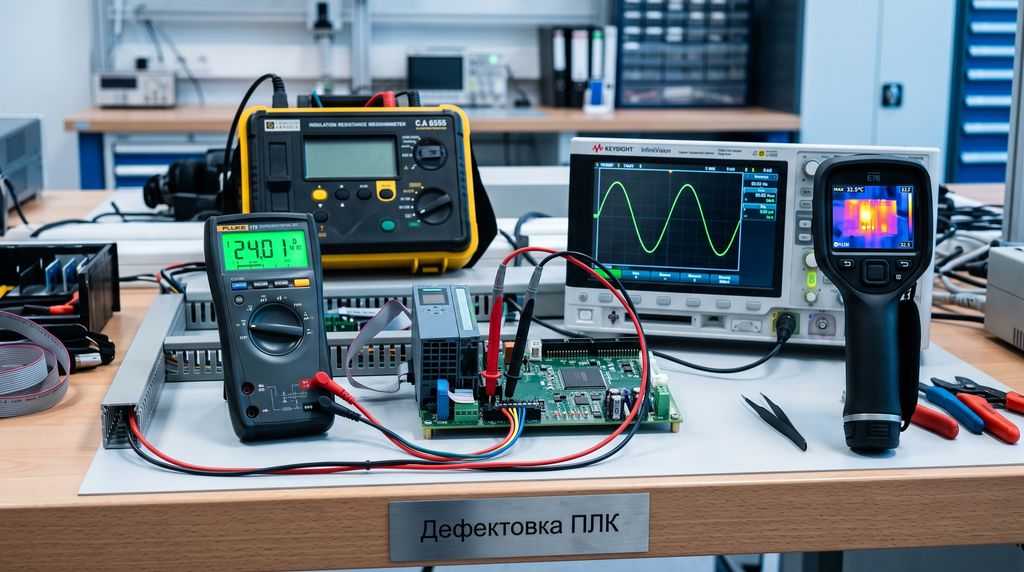 Измерительные критерии дефектовки ПЛК: мультиметр, осциллограф, тепловизор, мегаомметр