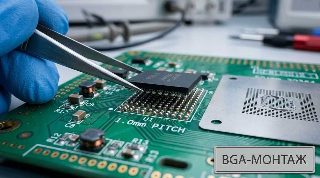 Пайка BGA-компонентов частотного преобразователя