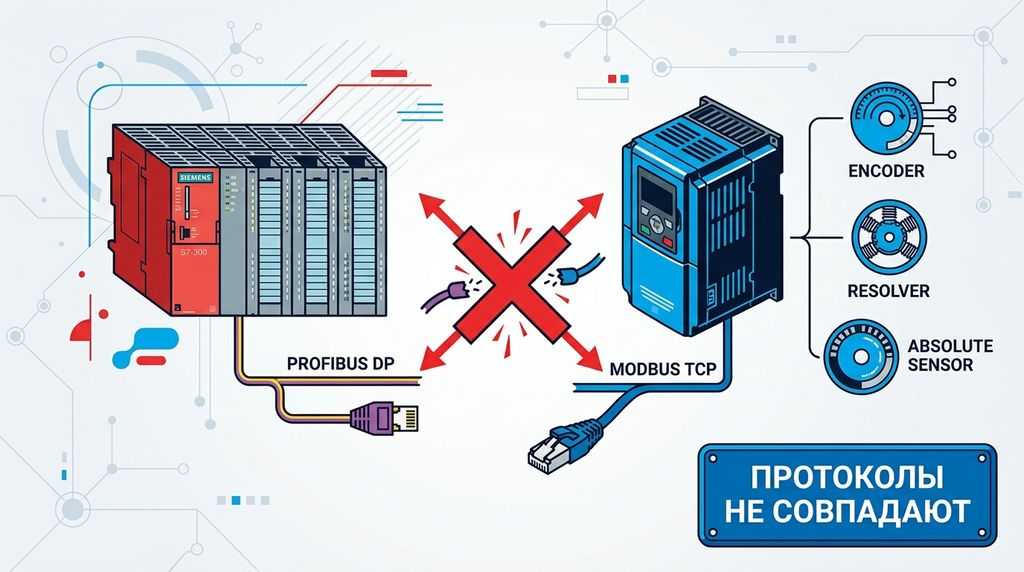 Несовместимость протоколов и датчиков при замене ЧП