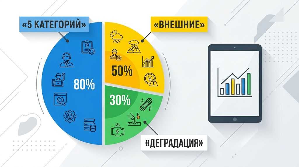 Статистика отказов частотных преобразователей по категориям