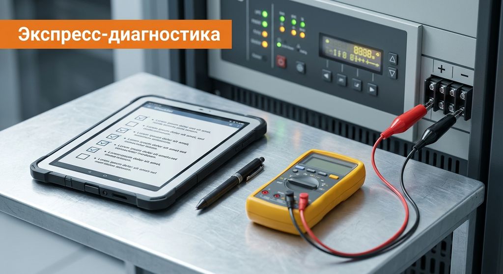 Чек-лист входной экспресс-диагностики промышленного ИБП для дежурного энергетика