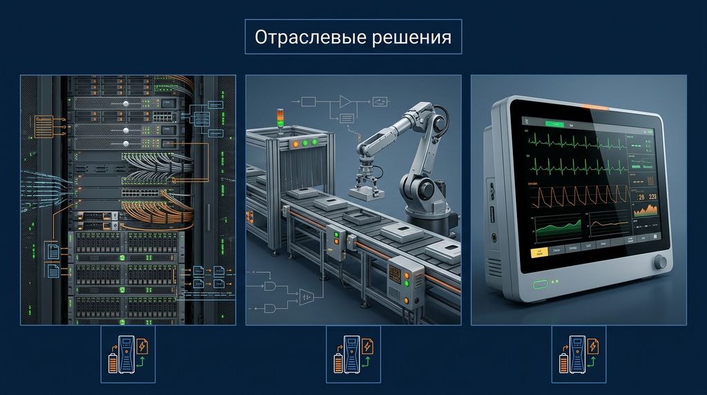 Отраслевые решения по ремонту ИБП: ЦОД, производство, медицина