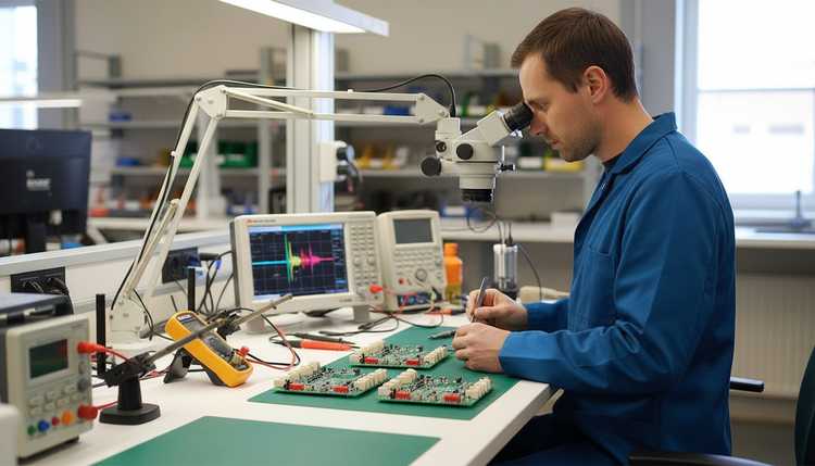 Процесс компонентного ремонта электронной платы в сервисном центре Икс Пром Суппорт