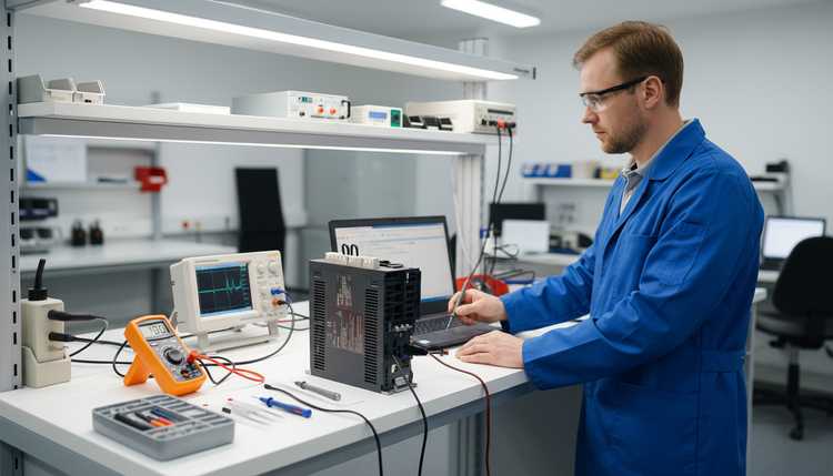 Профессиональная диагностика сервоусилителя на стенде перед ремонтом промышленной электроники Москва