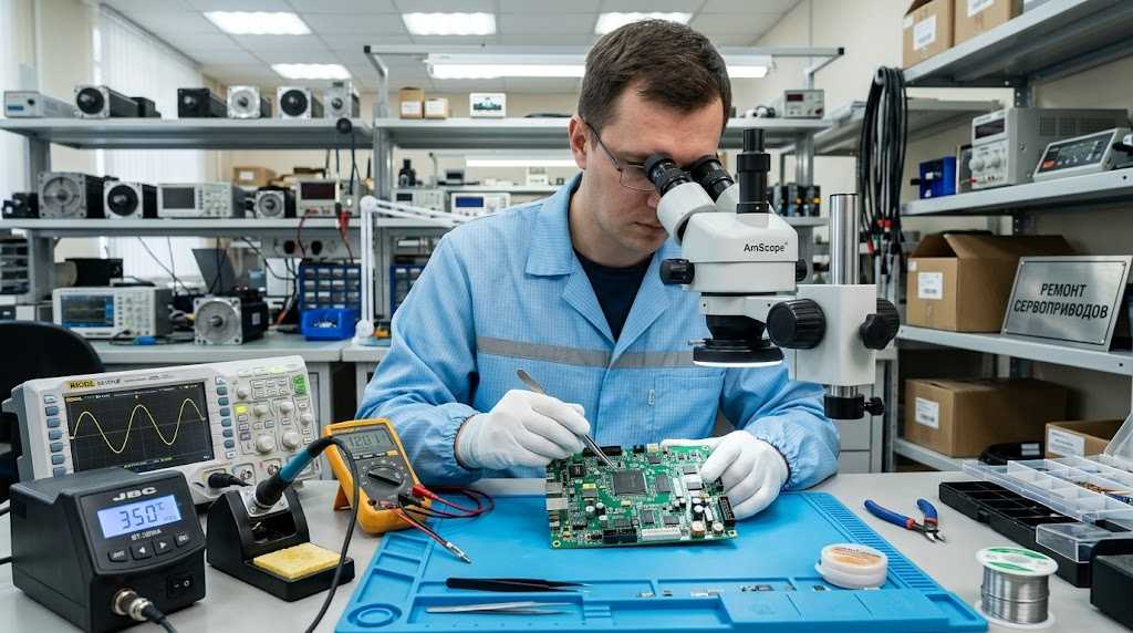 Компонентный ремонт сервоусилителя в лаборатории X-SPT