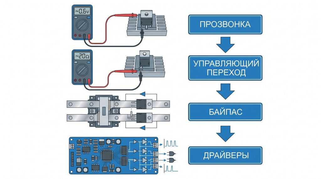 Алгоритм инструментальной дефектовки тиристоров и цепей управления УПП
