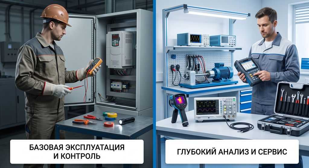 Сравнение профессионального и самостоятельного обслуживания частотных преобразователей